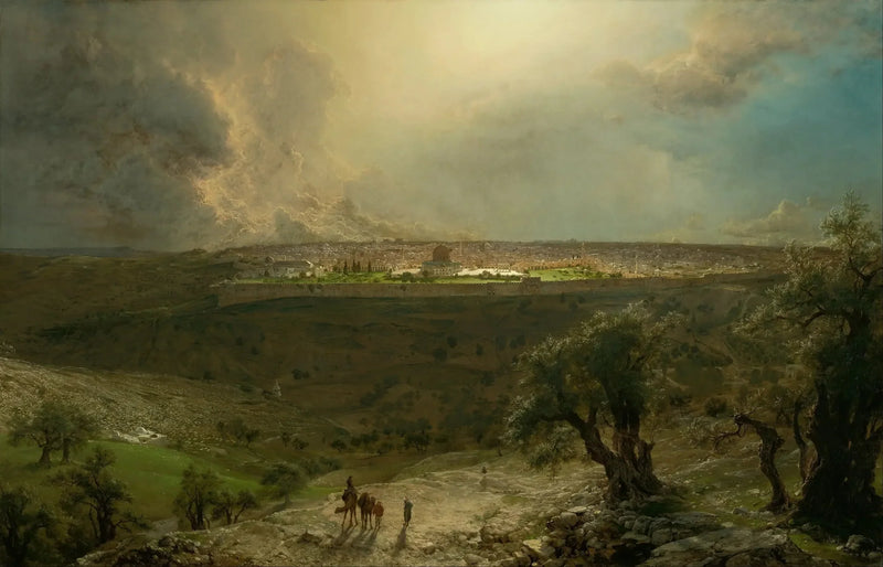 Jerusalem fra Olivengården - Frederic Edwin Church