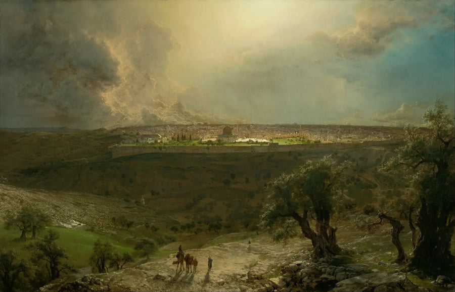 Jerusalem fra Olivengården - Frederic Edwin Church
