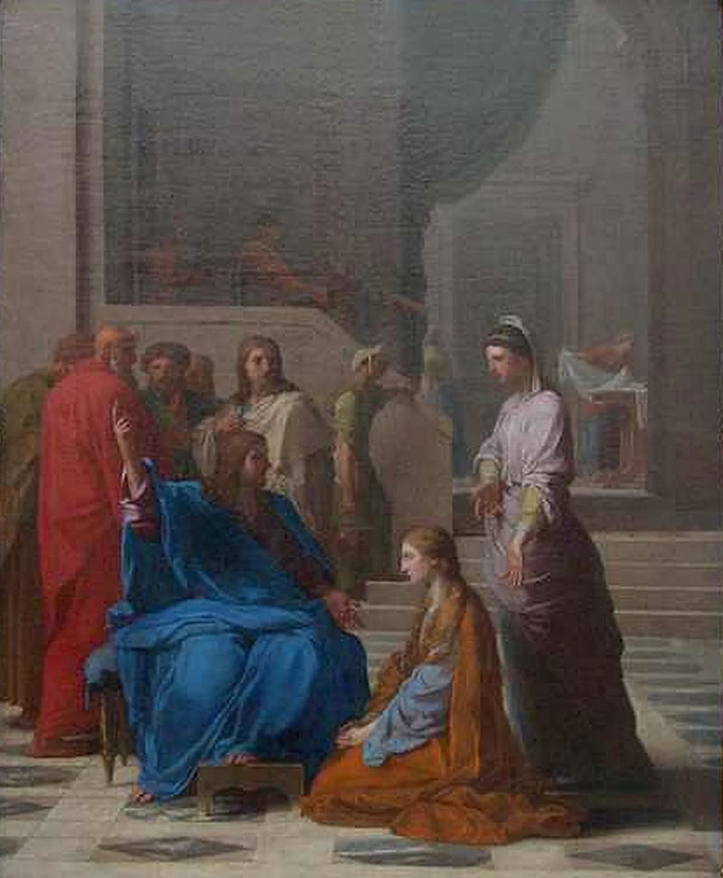 Jesus hos Marta og Maria - Eustache Le Sueur
