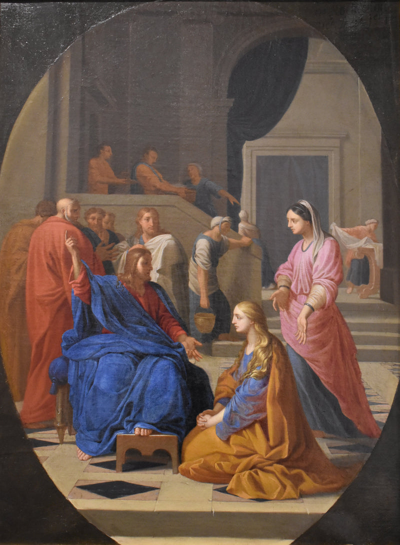 Jesus hos Marta og Maria - Eustache Le Sueur