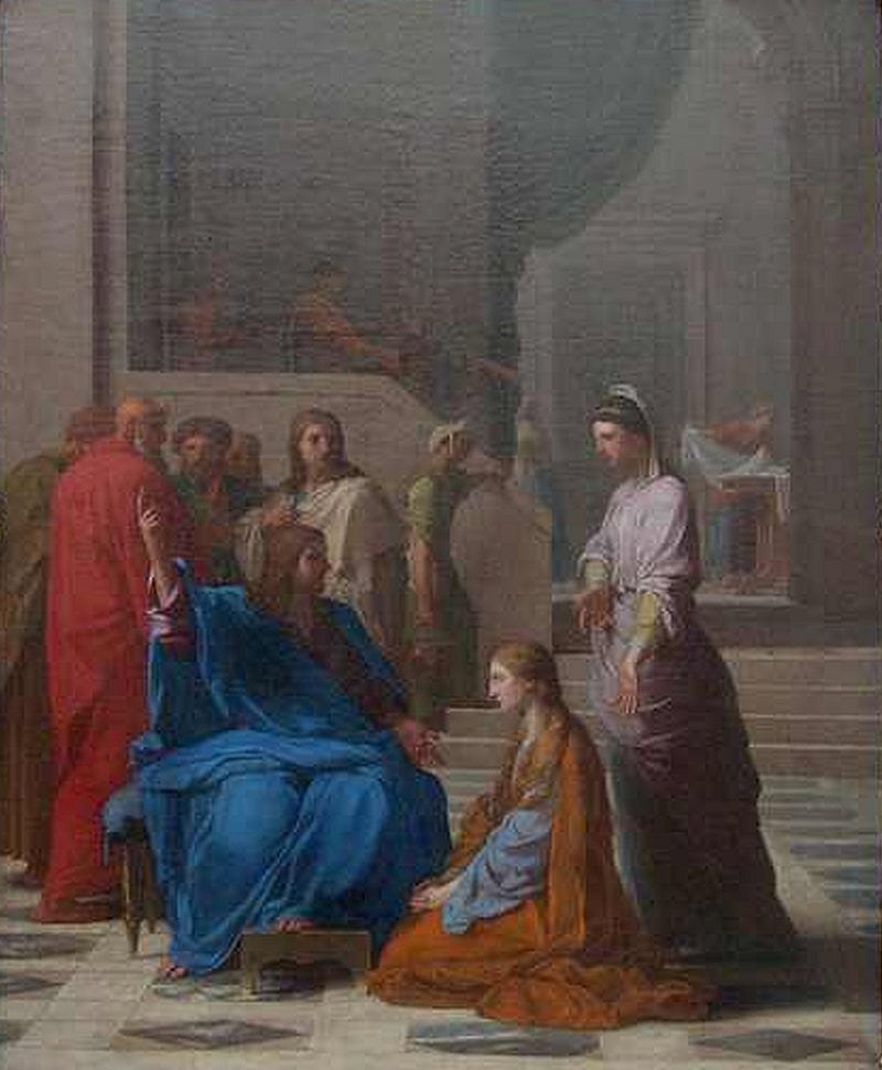 Jesus hos Marta og Maria - Eustache Le Sueur