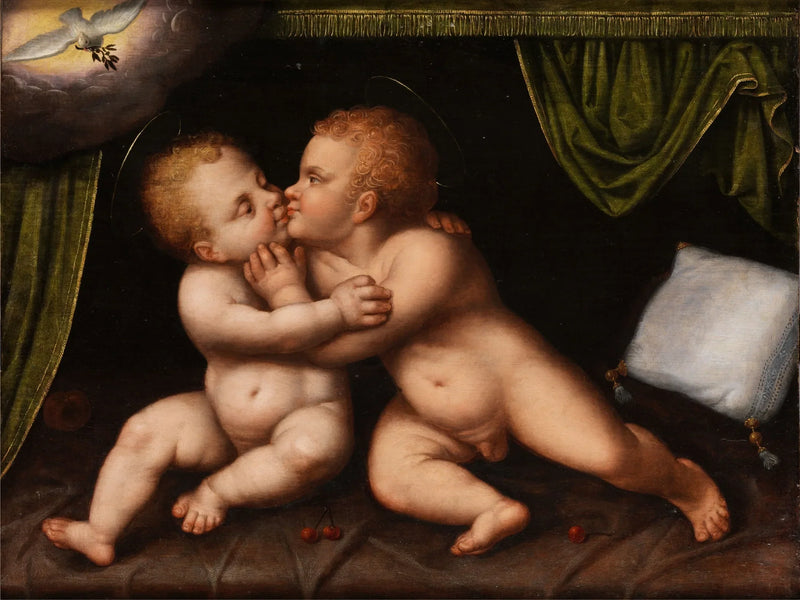 Jesus og Sankt Johannes Døber Børn - Joos van Cleve