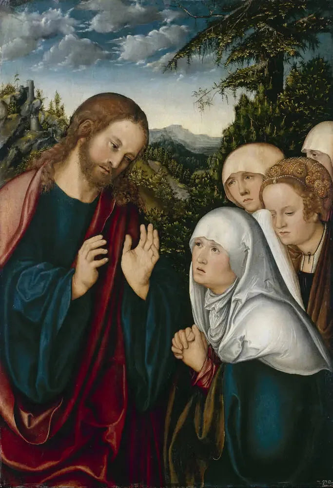 Jesus siger farvel til sin mor - Lucas Cranach den Ældre