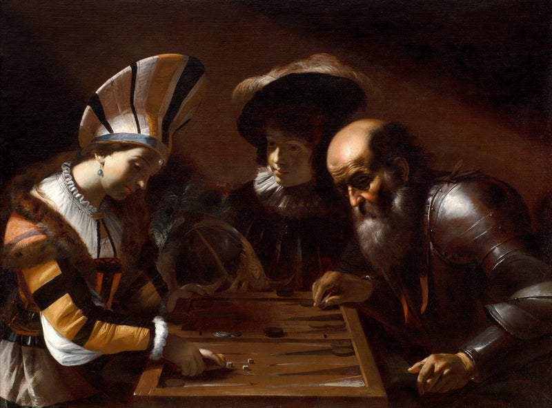 Backgammon-spil - Mattia Preti