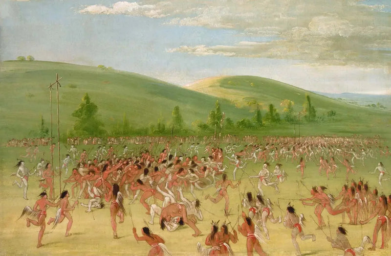 Choctawernes boldspil: bold i luften - George Catlin