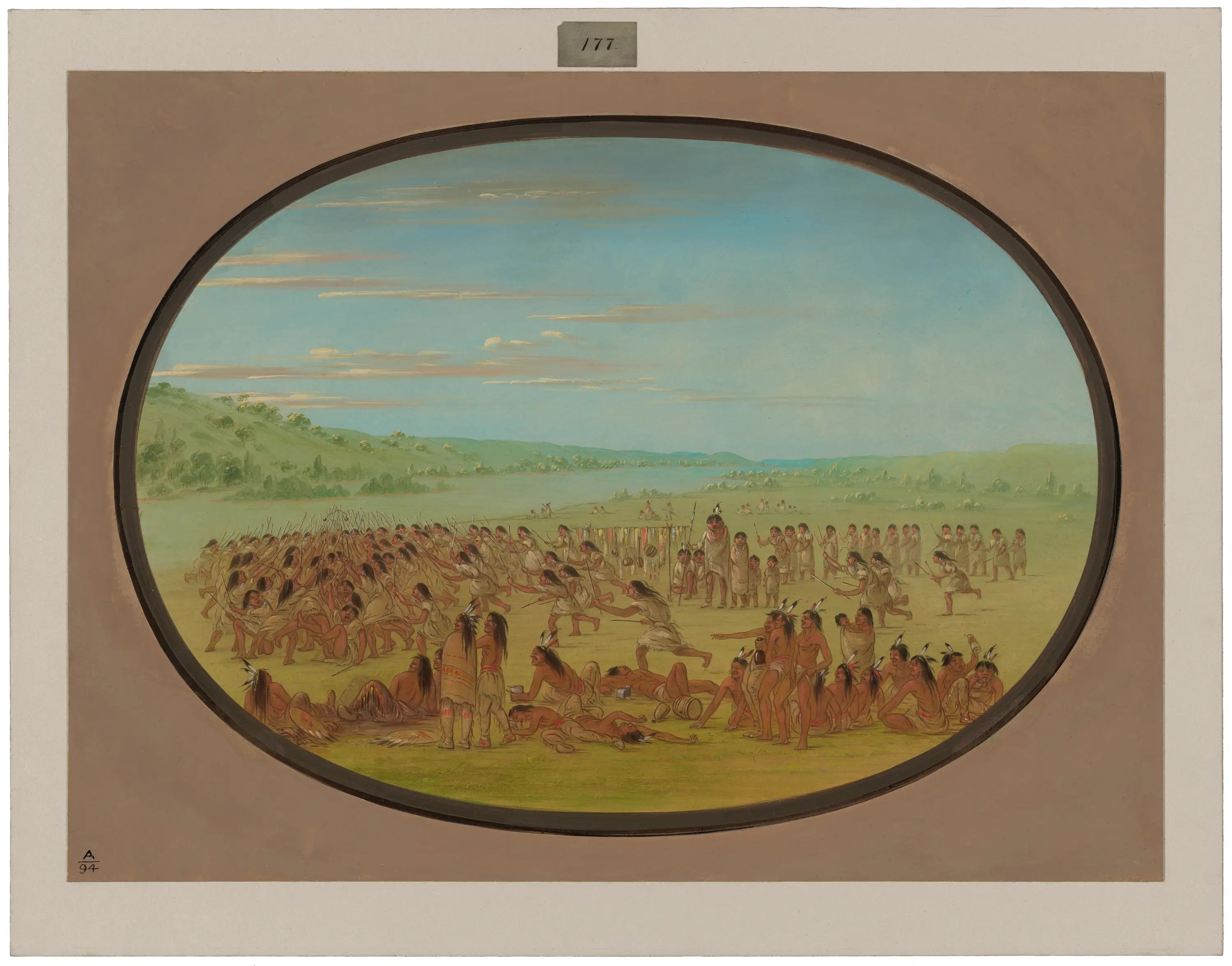 Jeu de balle des femmes - Sioux - George Catlin - Alpha Reproduction