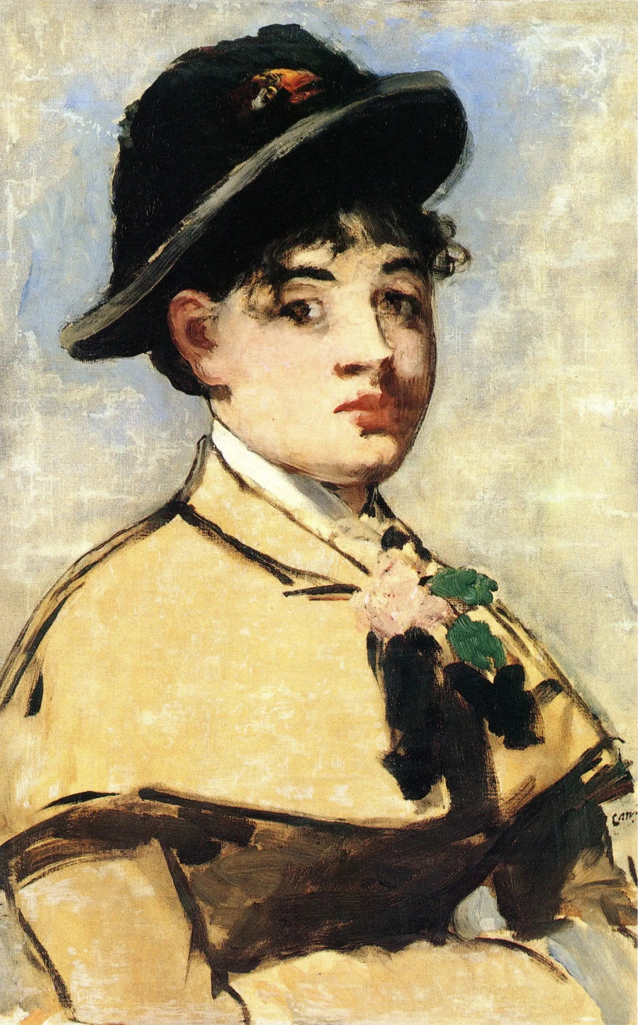 Ung kvinde med kappe - Édouard Manet