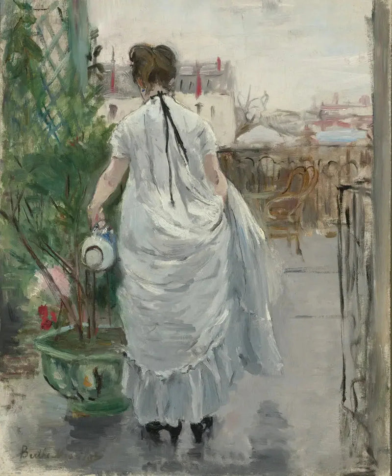 Ung Kvinde der vander en busk - Berthe Morisot