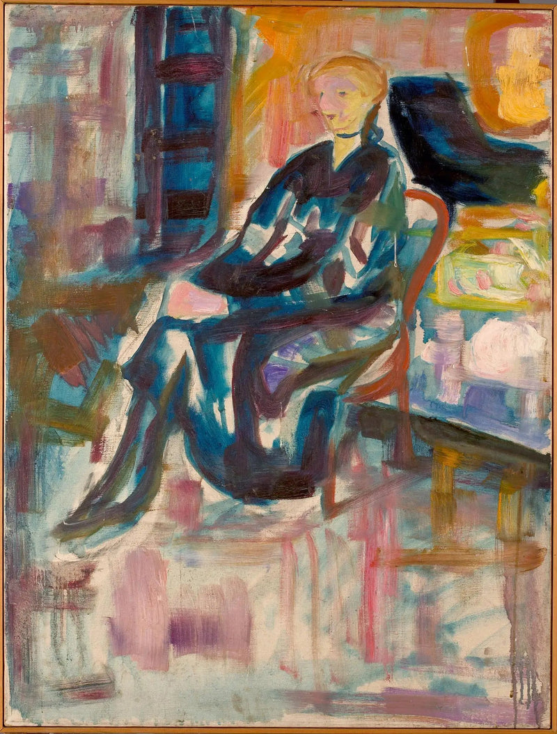 Ung Kvinde siddende - Edvard Munch