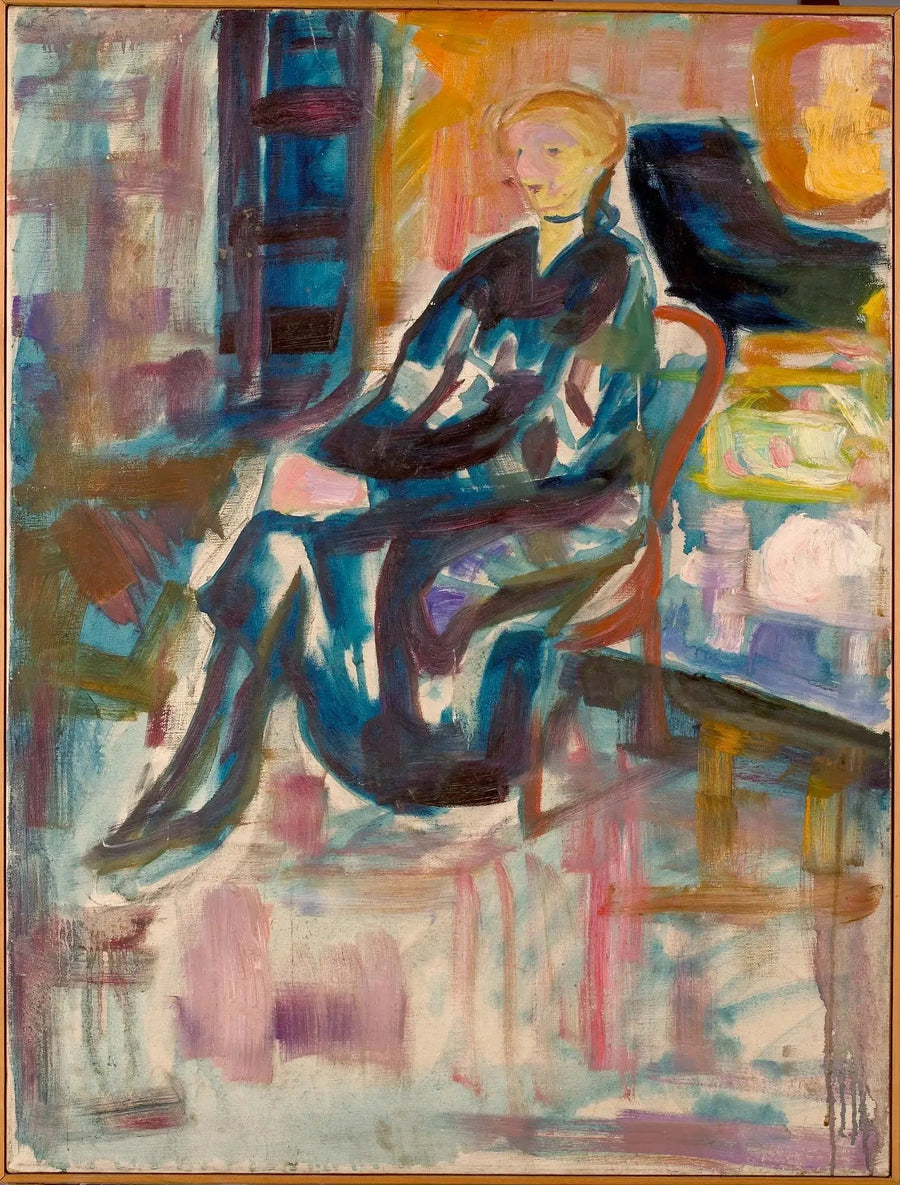 Ung Kvinde siddende - Edvard Munch