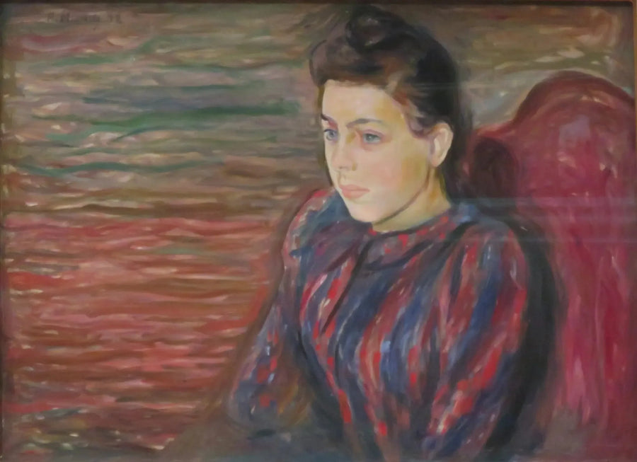 Ung Kvinde siddende - Edvard Munch