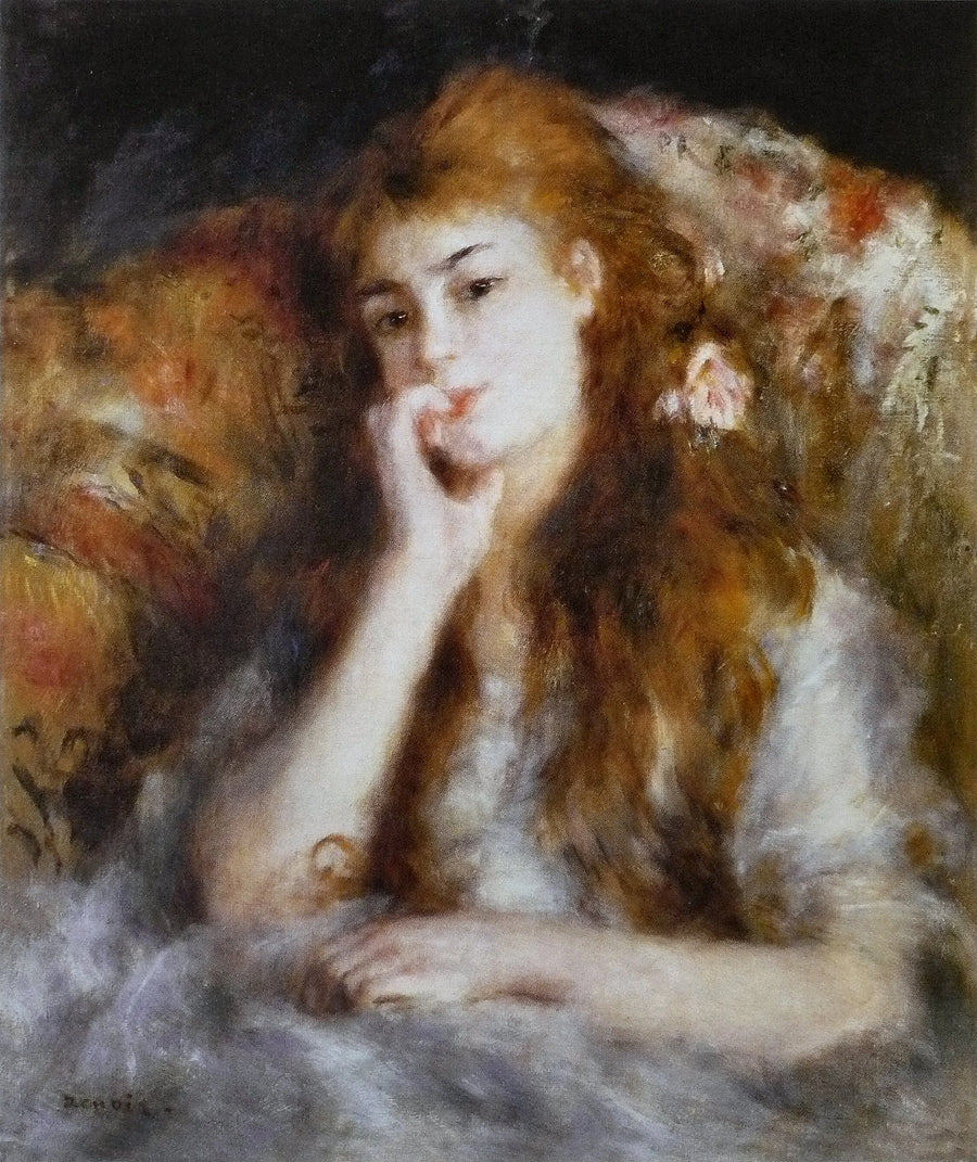 Ung kvinde siddende - Pierre-Auguste Renoir