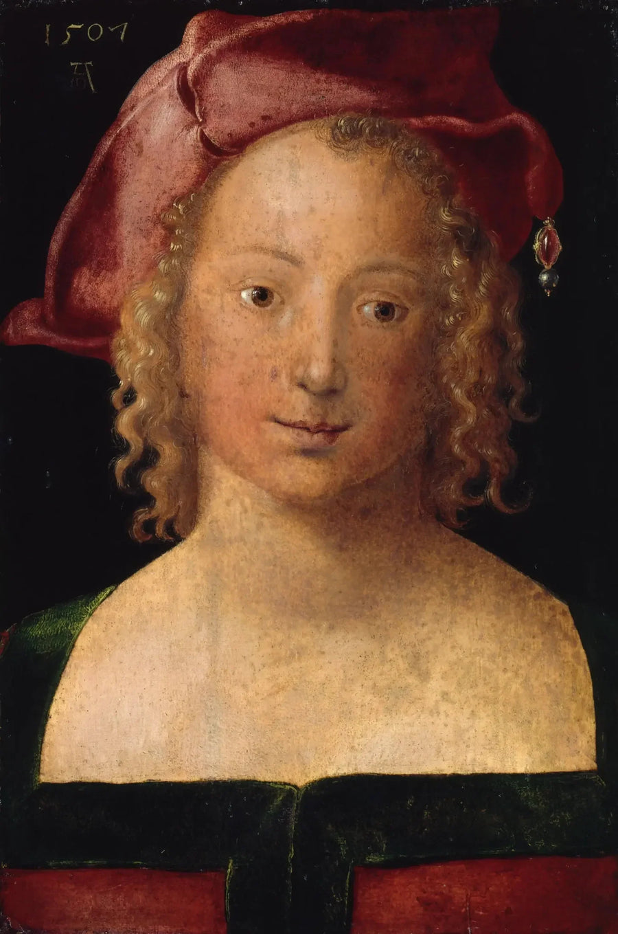 Ung kvinde med rød baret - Albrecht Dürer