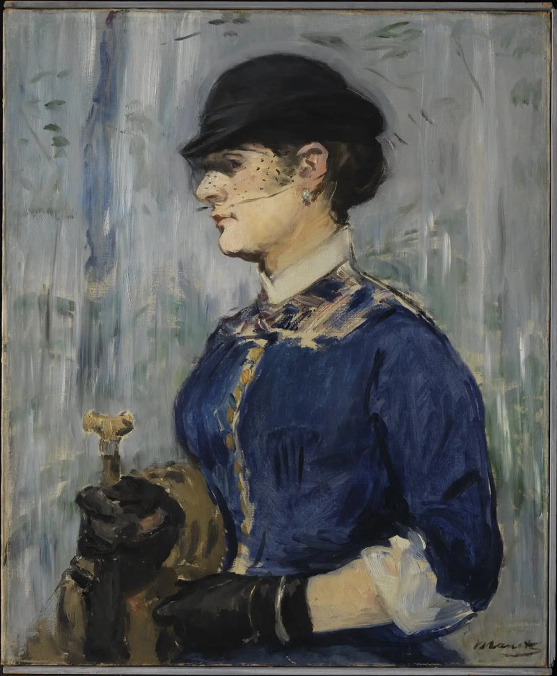 Ung kvinde med rund hat - Édouard Manet