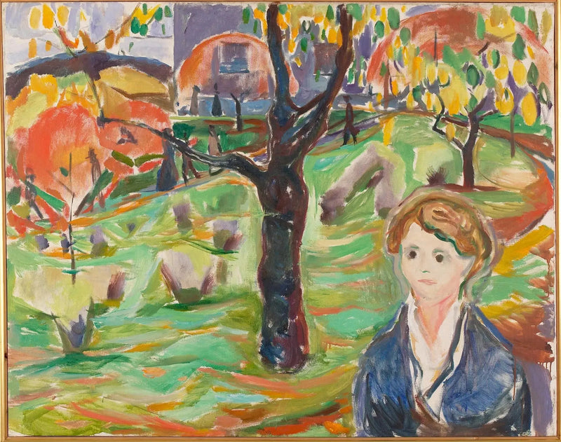 Ung Kvinde i haven - Edvard Munch