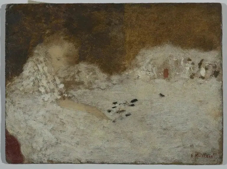 Ung kvinde i sengen - Édouard Vuillard