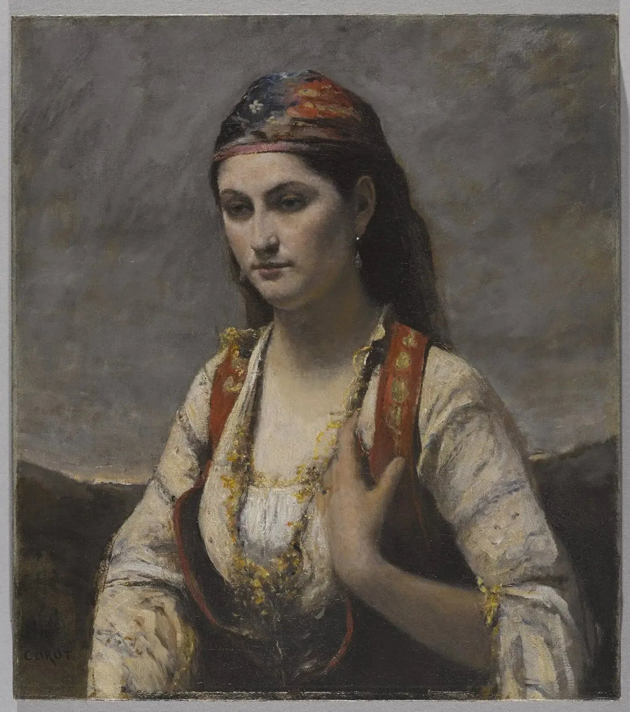 Ung kvinde fra Albano - Jean-Baptiste Camille Corot