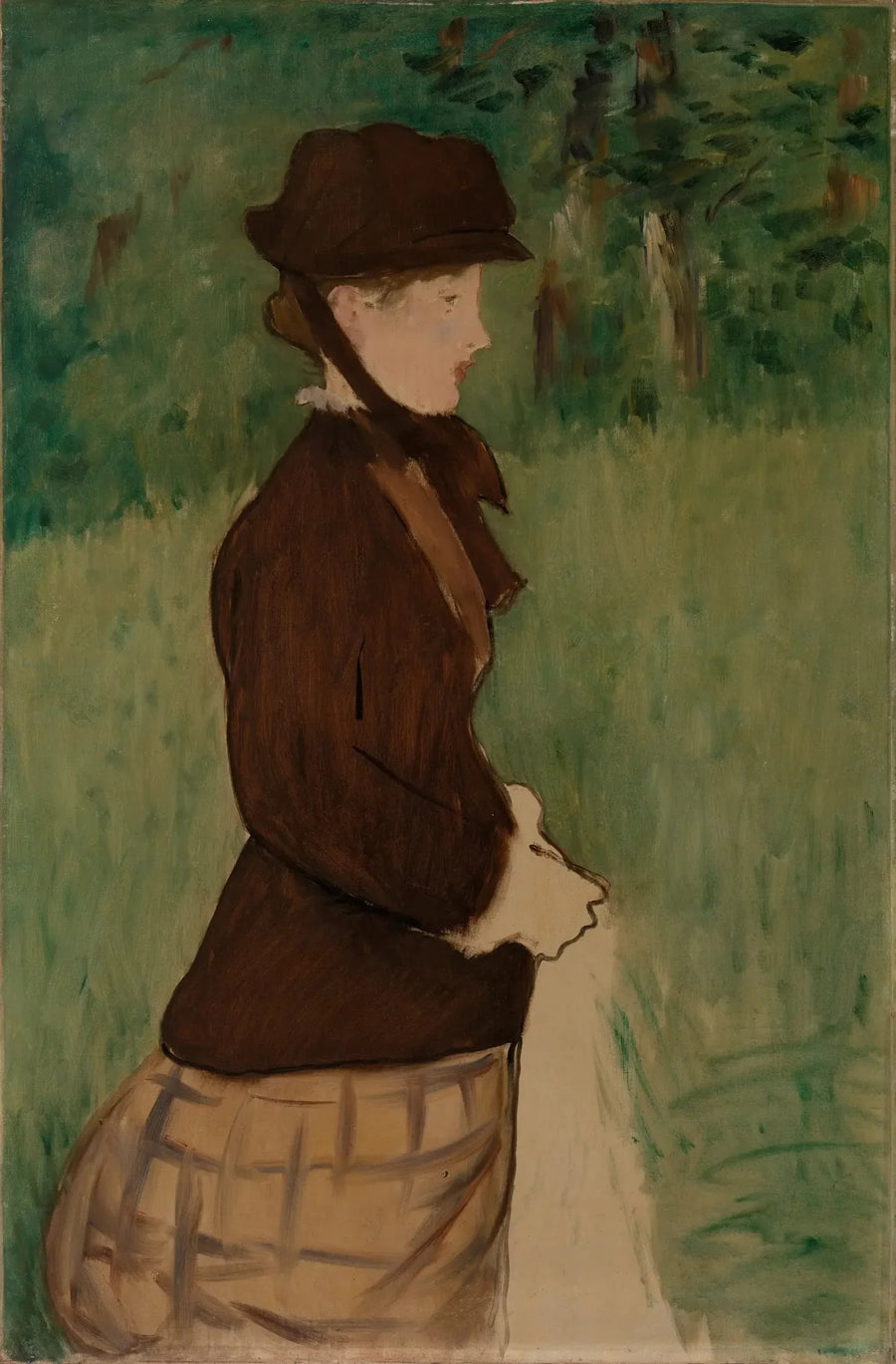 Ung kvinde i en have - Édouard Manet