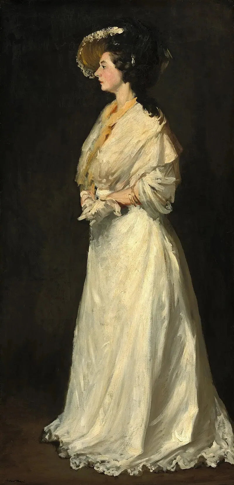 Ung kvinde i hvid - Robert Henri