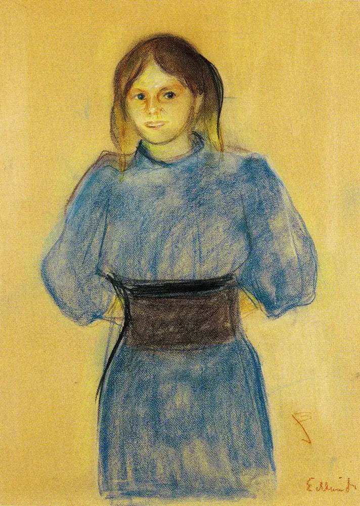 Ung Kvinde i blåt - Edvard Munch