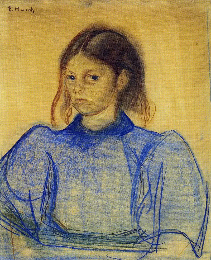 Ung Kvinde i blåt - Edvard Munch