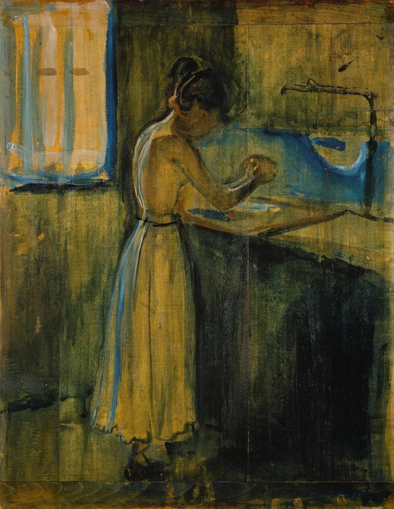 Ung Kvinde og vask - Edvard Munch