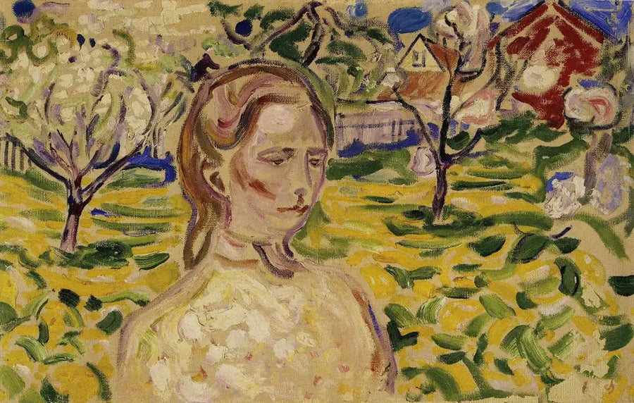 Ung Kvinde og Ranunkler - Edvard Munch