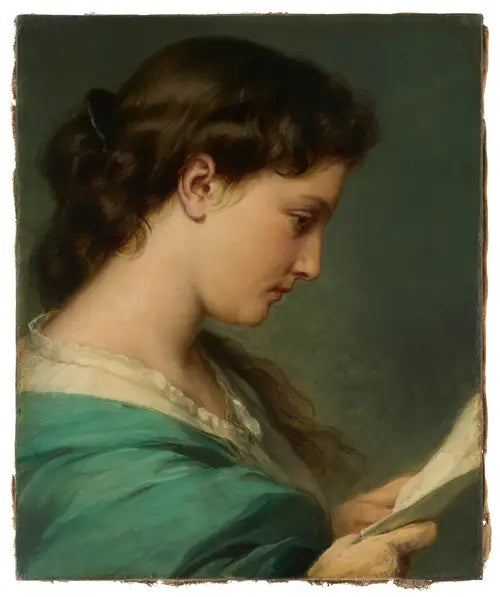 Ung kvinde læser et brev - Franz Xaver Winterhalter