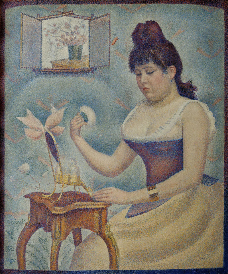 Ung kvinde der pudrer sig - Georges Seurat