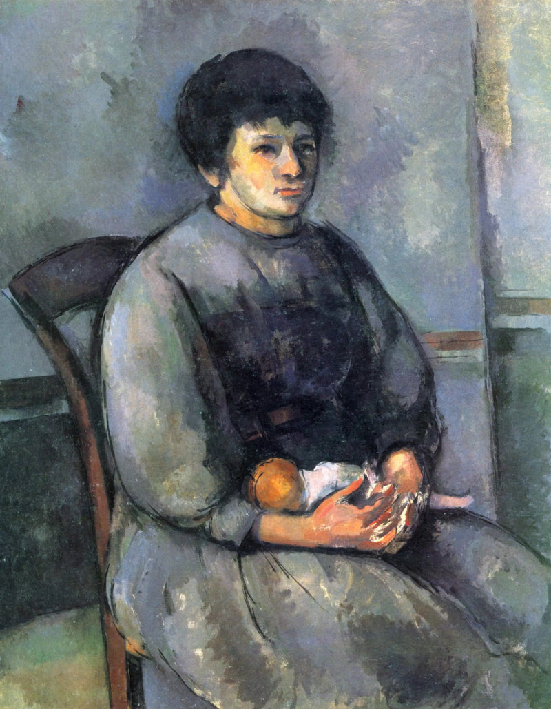 Ung pige med dukke - Paul Cézanne