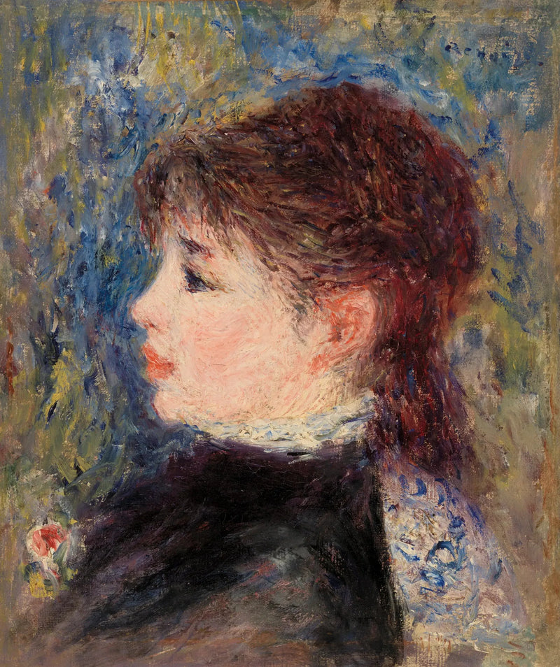 Ung pige med rosen - Pierre-Auguste Renoir