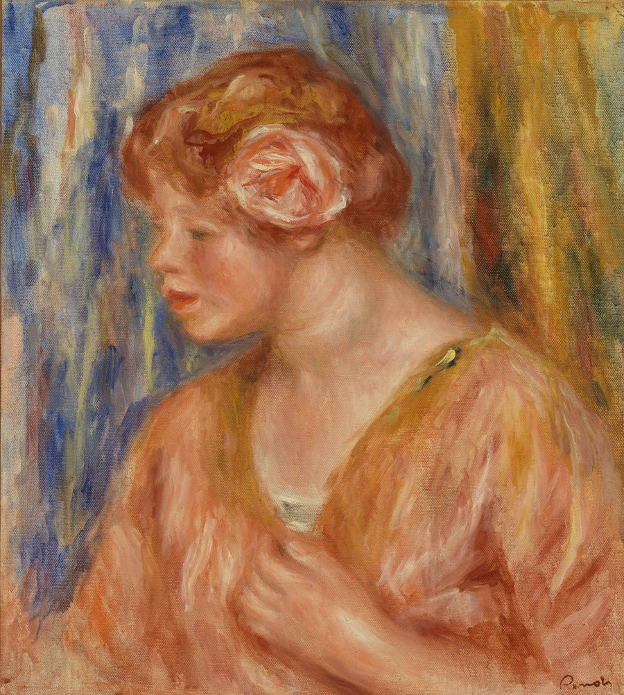 Ung pige med rosen - Pierre-Auguste Renoir