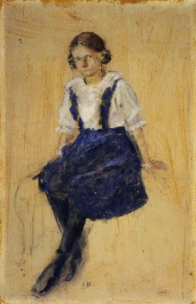 Ung Pige siddende - Edvard Munch