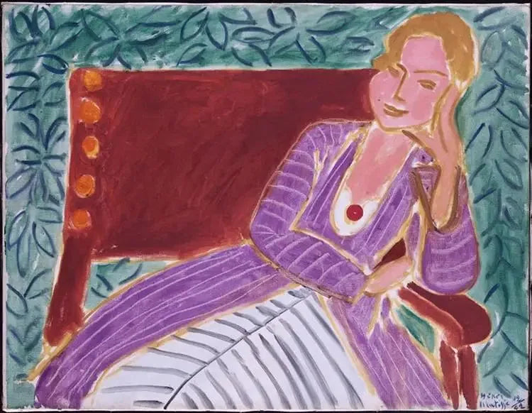Ung Pige siddende, persisk kjole - Henri Matisse