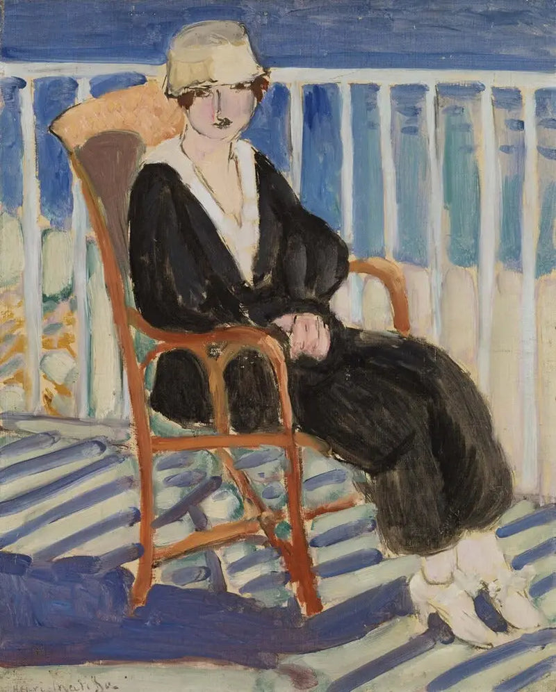 Ung pige på balkon ved havet - Henri Matisse
