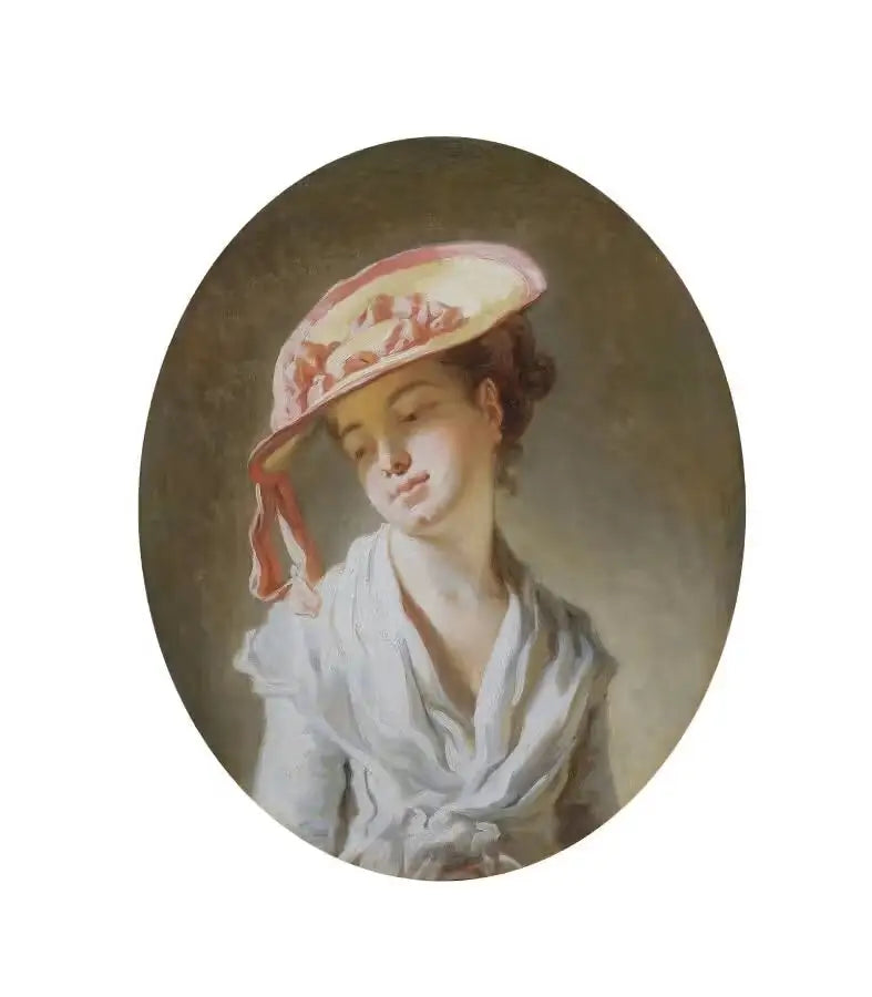Ung pige med hat - Jean-Honoré Fragonard