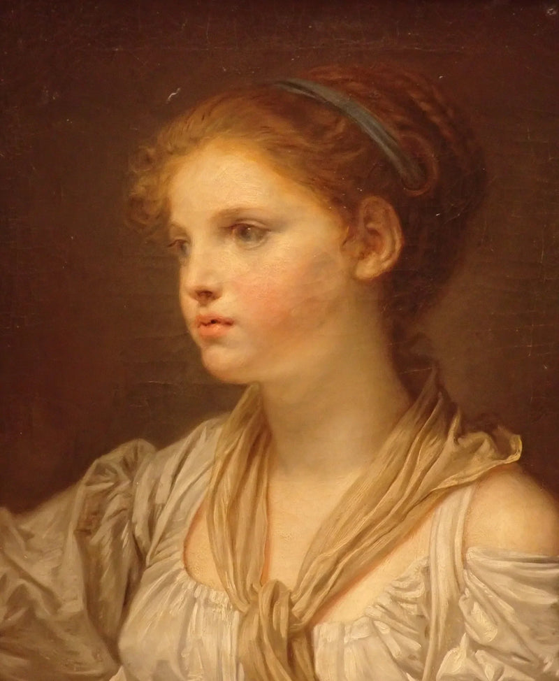 Ung pige med blå bånd - Jean-Baptiste Greuze