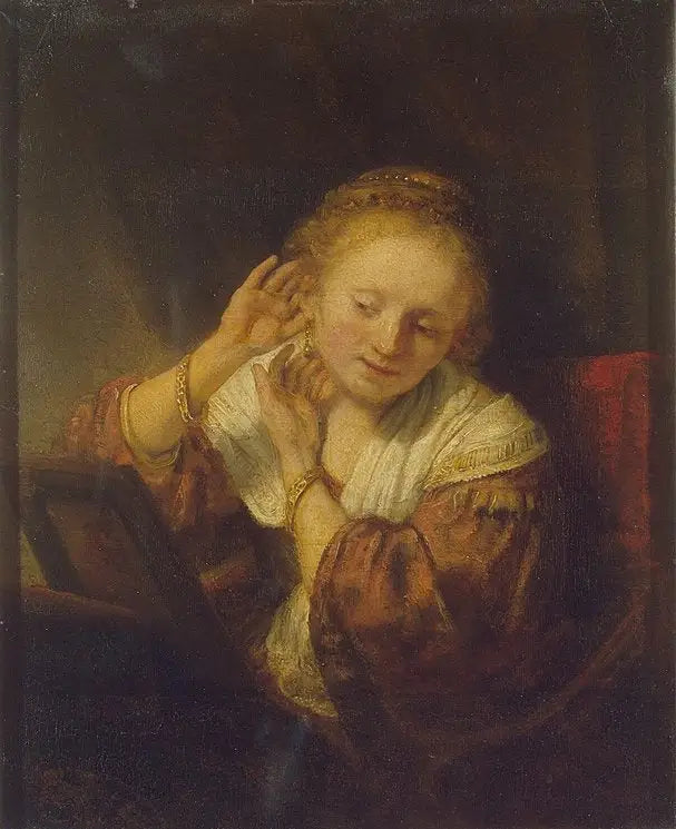 Ung Pige med Øreringe - Rembrandt