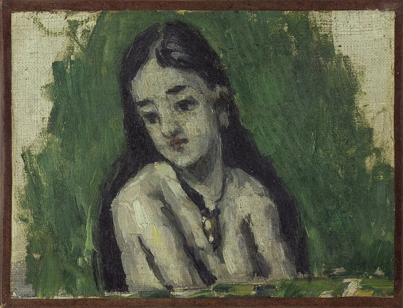 Ung pige med løst hår - Paul Cézanne