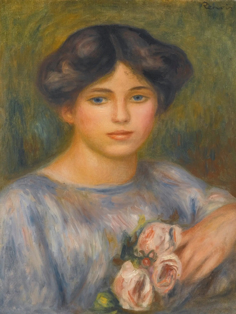 Ung pige med roser - Pierre-Auguste Renoir