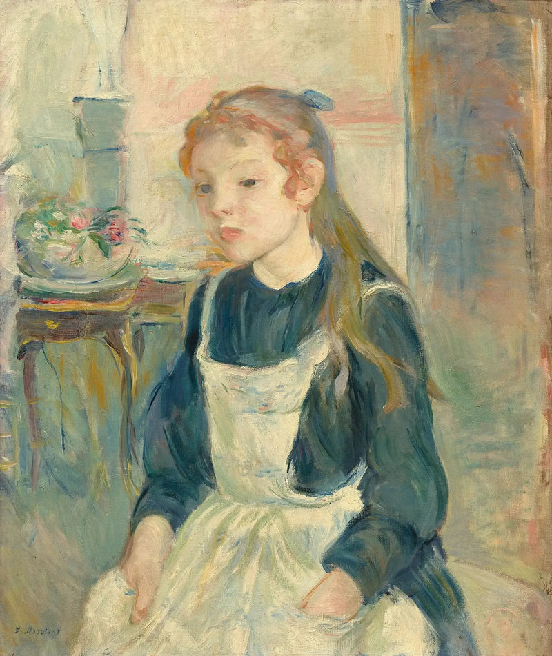 Ung pige med forklæde - Berthe Morisot