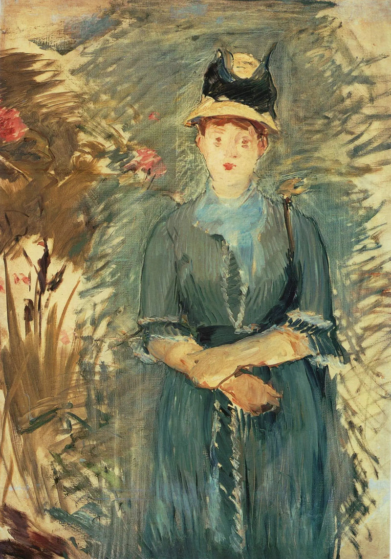 Ung pige i blomsterne - Édouard Manet