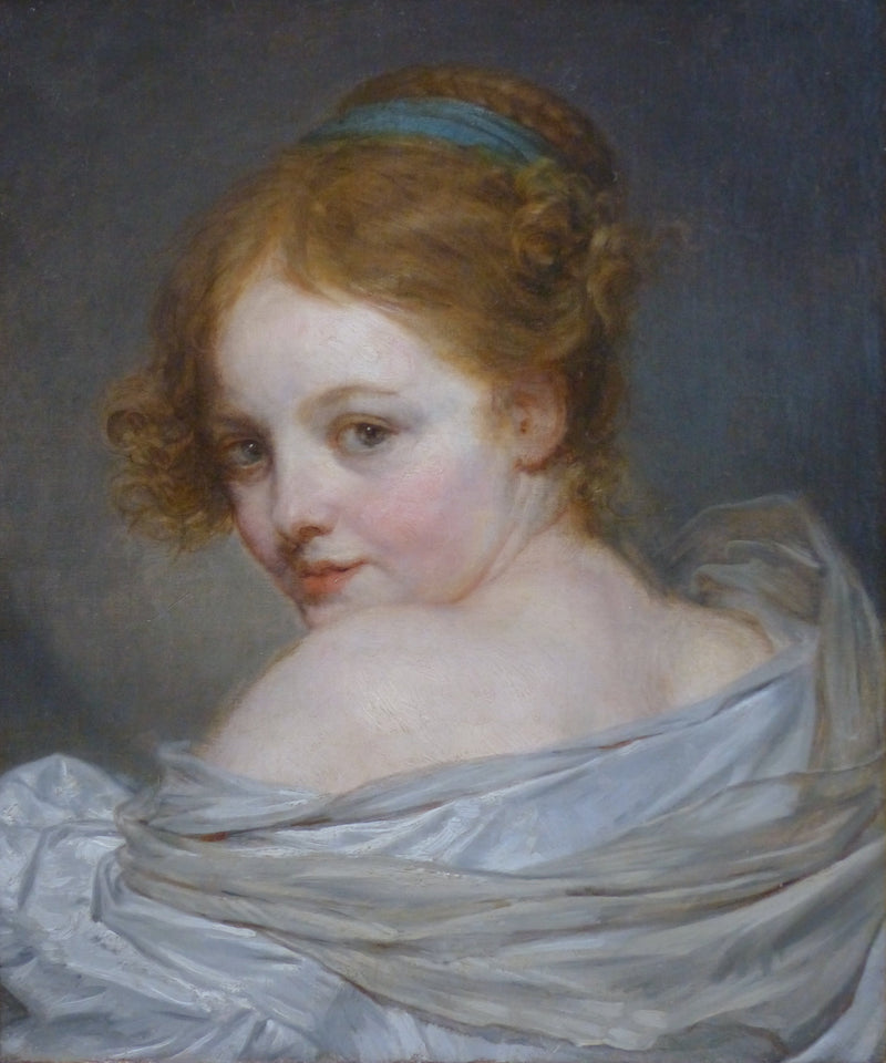 Ung pige set fra ryggen - Jean-Baptiste Greuze