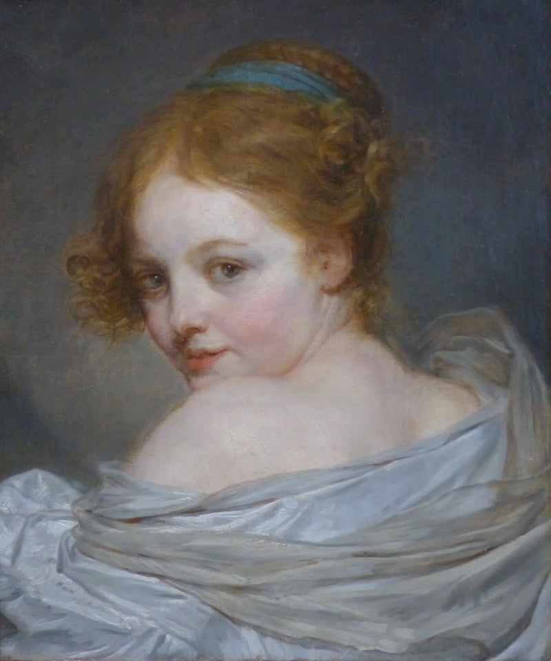 Ung pige set fra ryggen - Jean-Baptiste Greuze