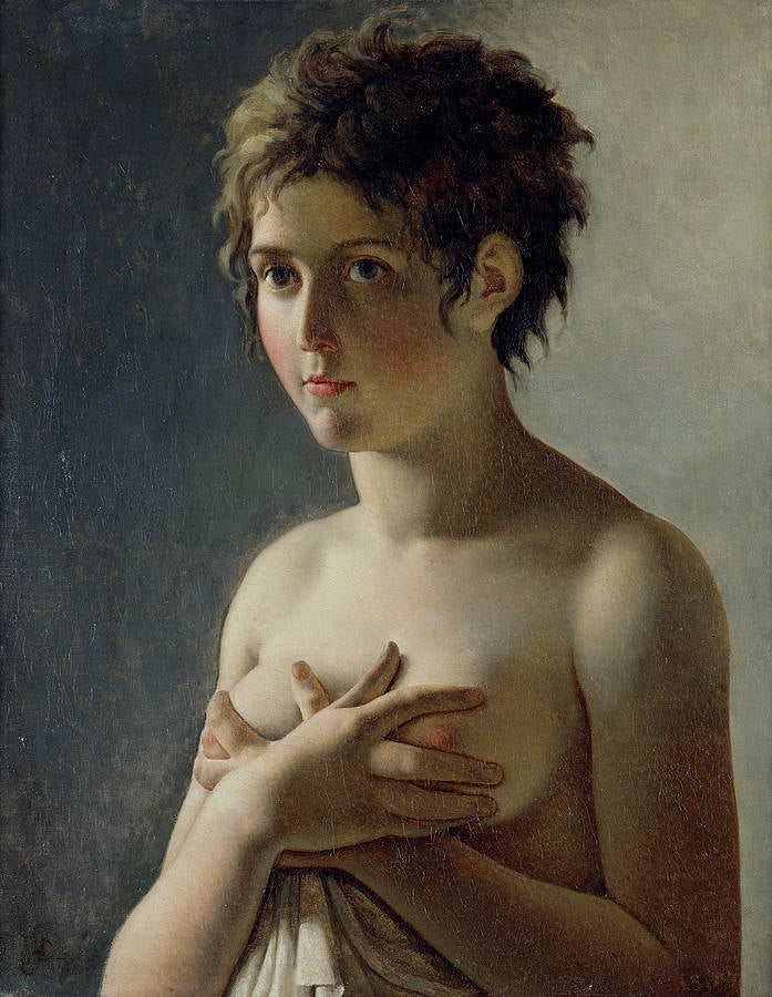 Jeune Fille en buste - Pierre-Narcisse Guérin image 1 tableau peint à l’huile sur toile