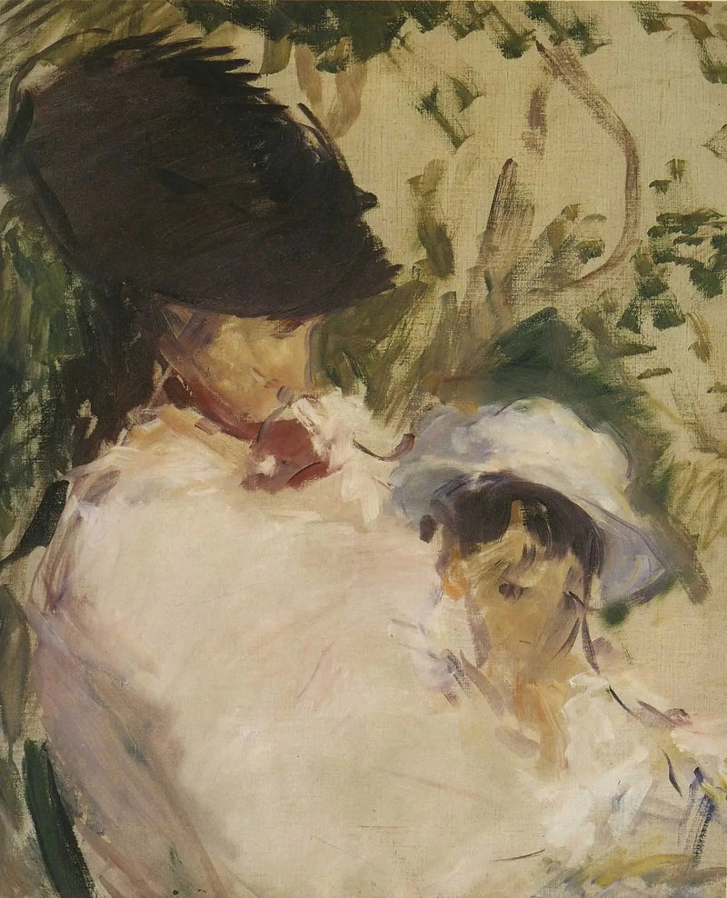 Ung pige og barn - Édouard Manet