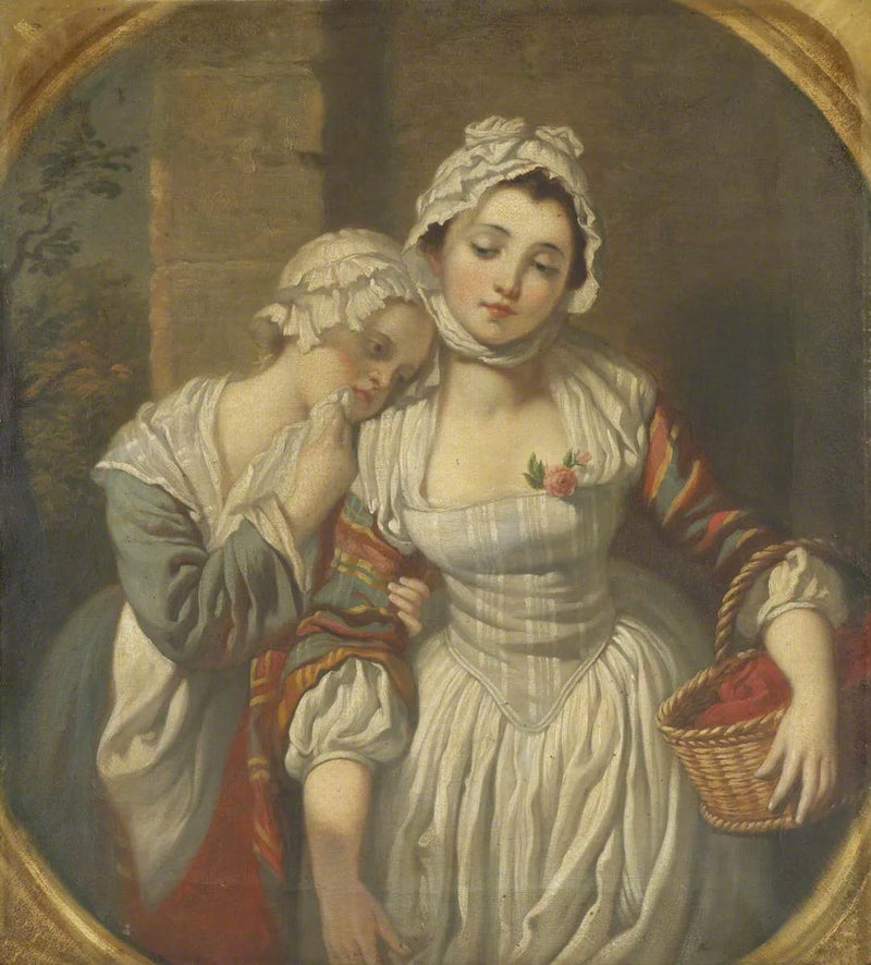 Ung pige og hendes tjenestepige - Jean-Baptiste Greuze