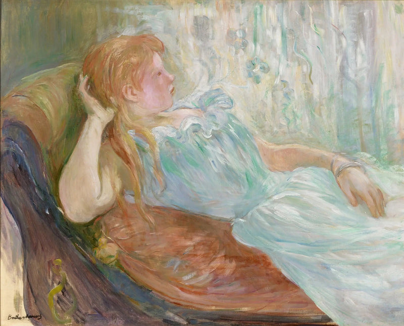 Ung pige liggende - Berthe Morisot