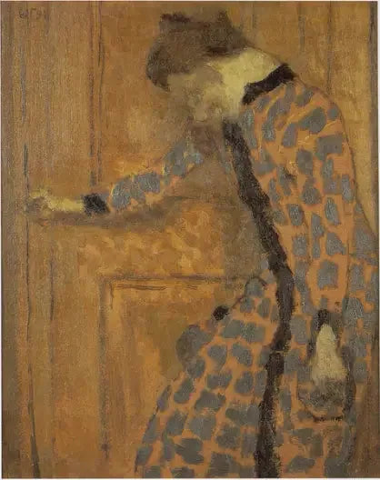Ung pige, hånden på dørhåndtaget - Édouard Vuillard