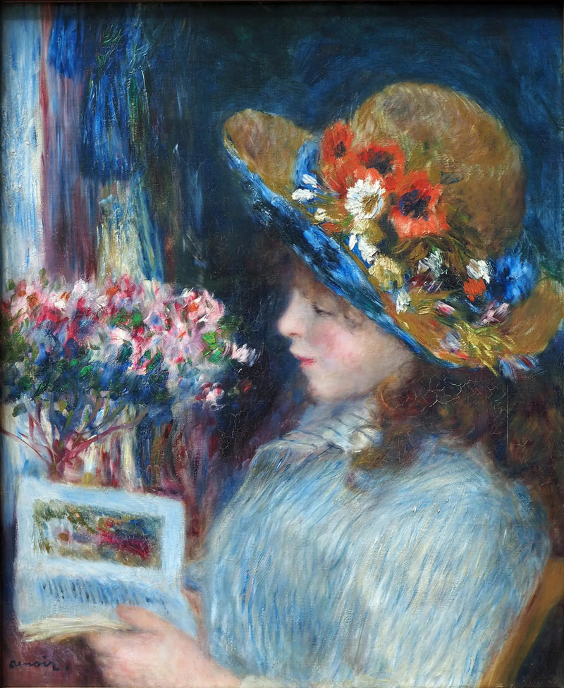 Ung Pige Læsende - Pierre-Auguste Renoir